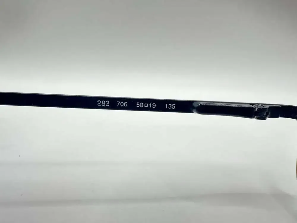 Giorgio Armani Eyeglasses 283 706 Black Rectangular Metal Frames 50-19 135